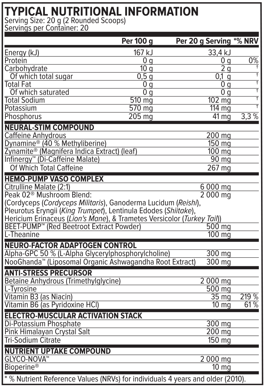 Neuro Drive Compound 6 Biohacking Stimulant Pre-Workout - Image 2